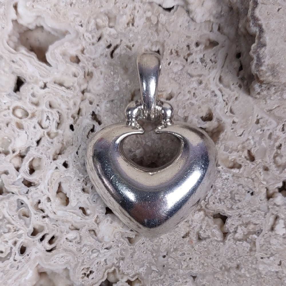 Joseph Esposito Sterling Silver Heart Enhancer Pendant